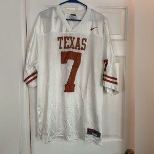 Nike White Longhorn Jersey #7 XL